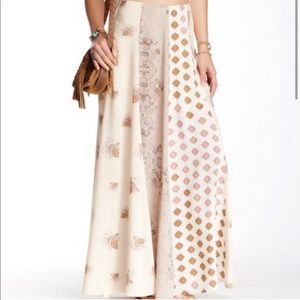 Free People Amazing Technicolor maxi Skirt sz 2